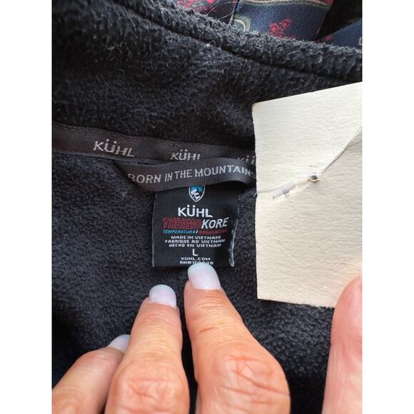 Kuhl Thermokore Thor Sweater Mens Medium Gray Wool Quarter 1/4 Zip Pullover EUC - Picture 7 of 9